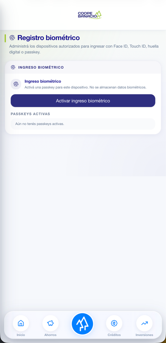 Botón activar registro biométrico